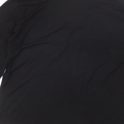 Womens UK Size XL Preworn Black Basic Blouse