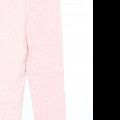 H&M Girls Pink Polka Dot Cotton Jogger Trousers Size 10 Years  Regular