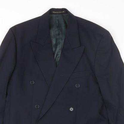 Mens UK Size M Marks and Spencer Regular Blue Suit Jacket