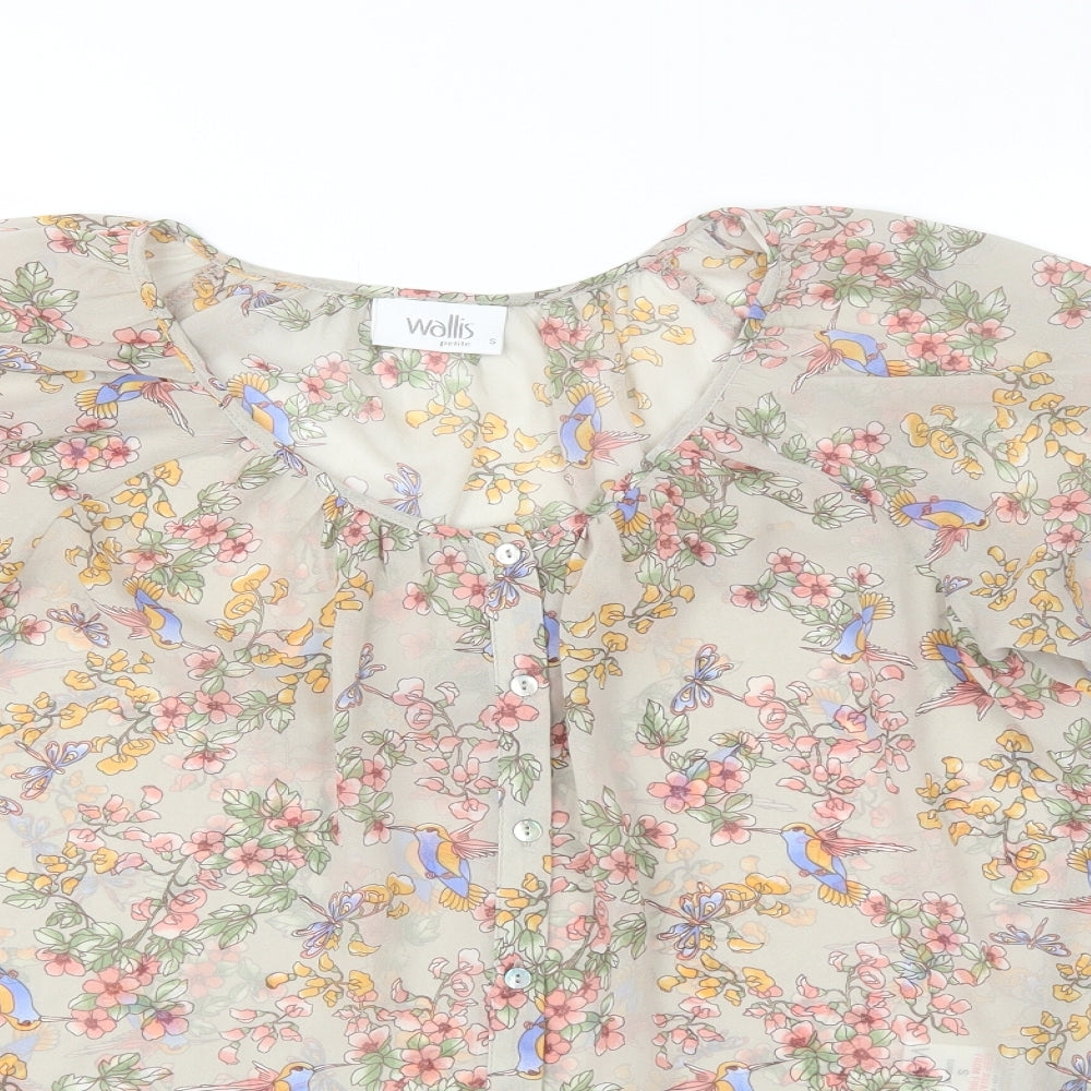 Womens UK Size S Wallis Beige Basic Blouse