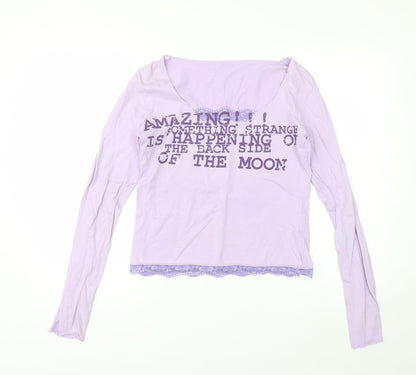 Preworn Womens Purple  Cotton Top Pyjama Top Size L