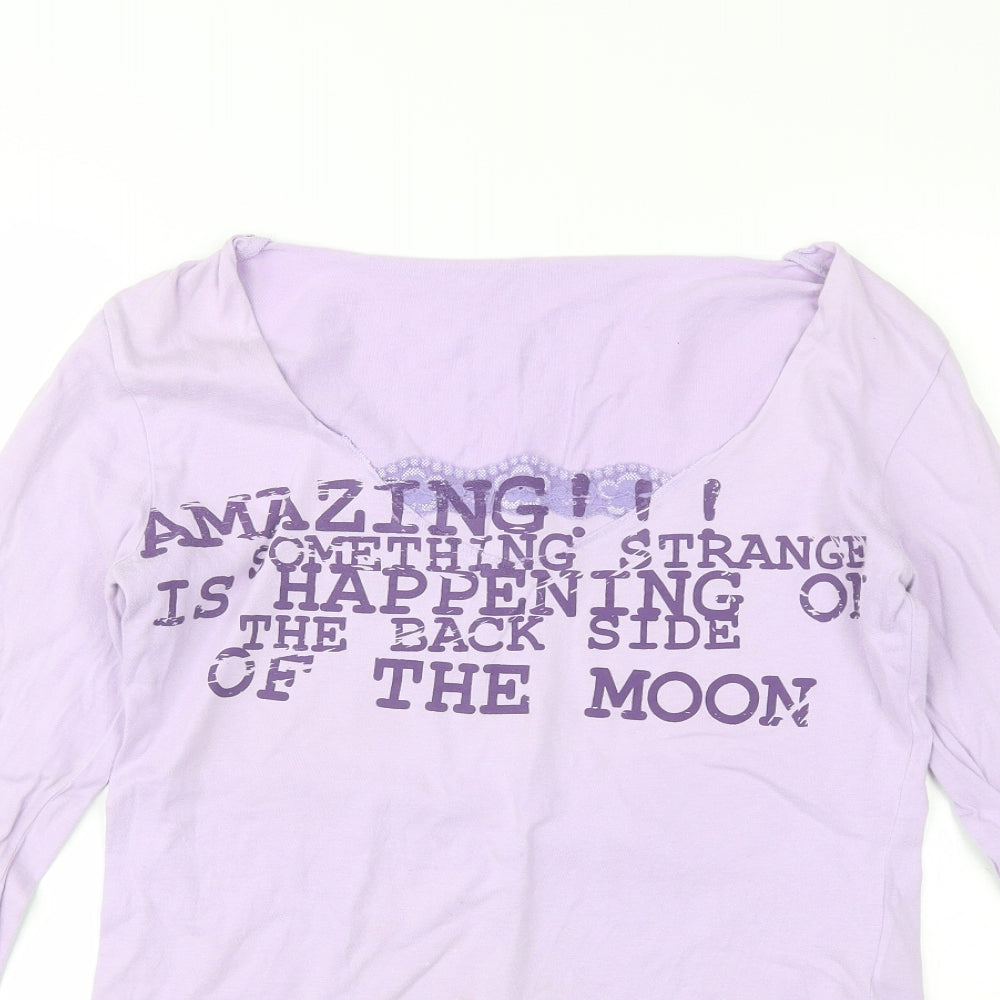 Preworn Womens Purple  Cotton Top Pyjama Top Size L