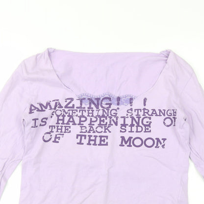 Preworn Womens Purple  Cotton Top Pyjama Top Size L