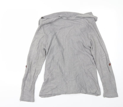 Womens UK Size M Object Grey Cardigan Jumper