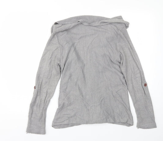 Womens UK Size M Object Grey Cardigan Jumper