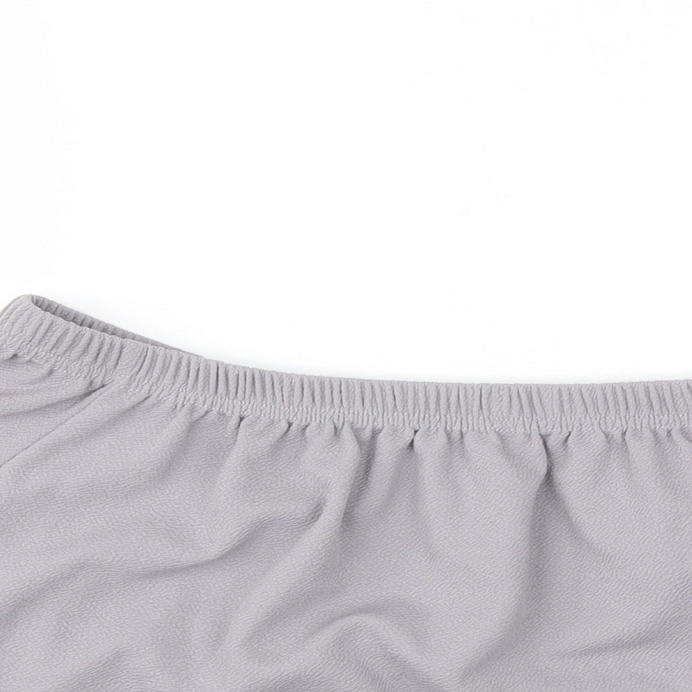 Boohoo Womens Grey  Polyester Basic Blouse Size 16 Off the Shoulder