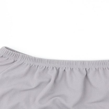 Boohoo Womens Grey  Polyester Basic Blouse Size 16 Off the Shoulder