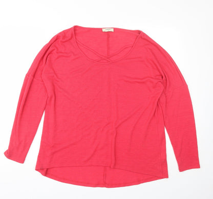 Womens UK Size 12 Papaya Pink Pullover Jumper