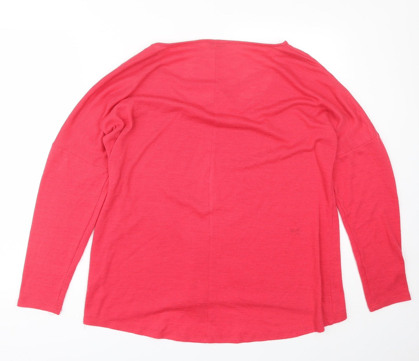 Womens UK Size 12 Papaya Pink Pullover Jumper