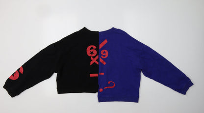 Play Stage Girls Blue Colourblock Cotton Pullover Sweatshirt Size 13-14 Years