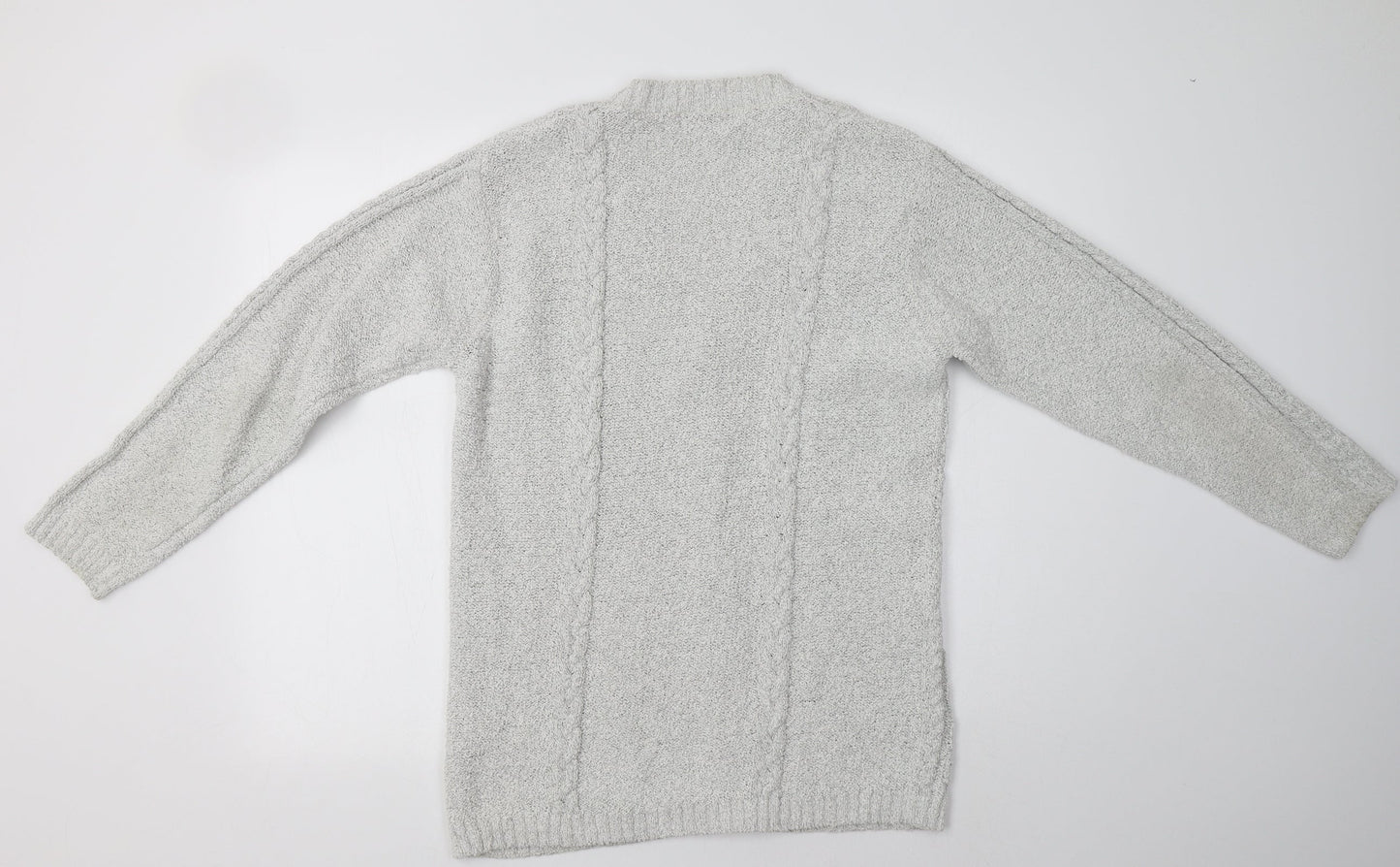 Womens UK Size S Jumper Grey Cardigan Jumper