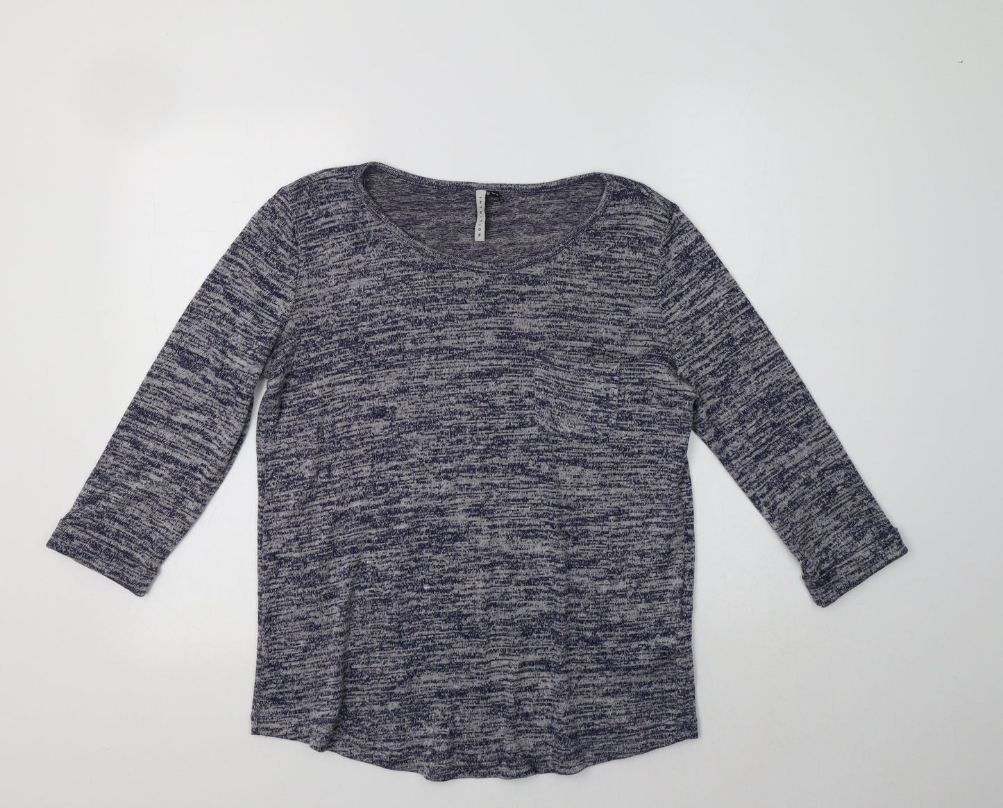 Intuition Womens Blue Round Neck  Viscose Pullover Jumper Size 12