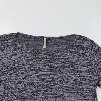 Intuition Womens Blue Round Neck  Viscose Pullover Jumper Size 12