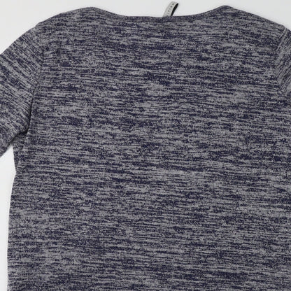 Intuition Womens Blue Round Neck  Viscose Pullover Jumper Size 12