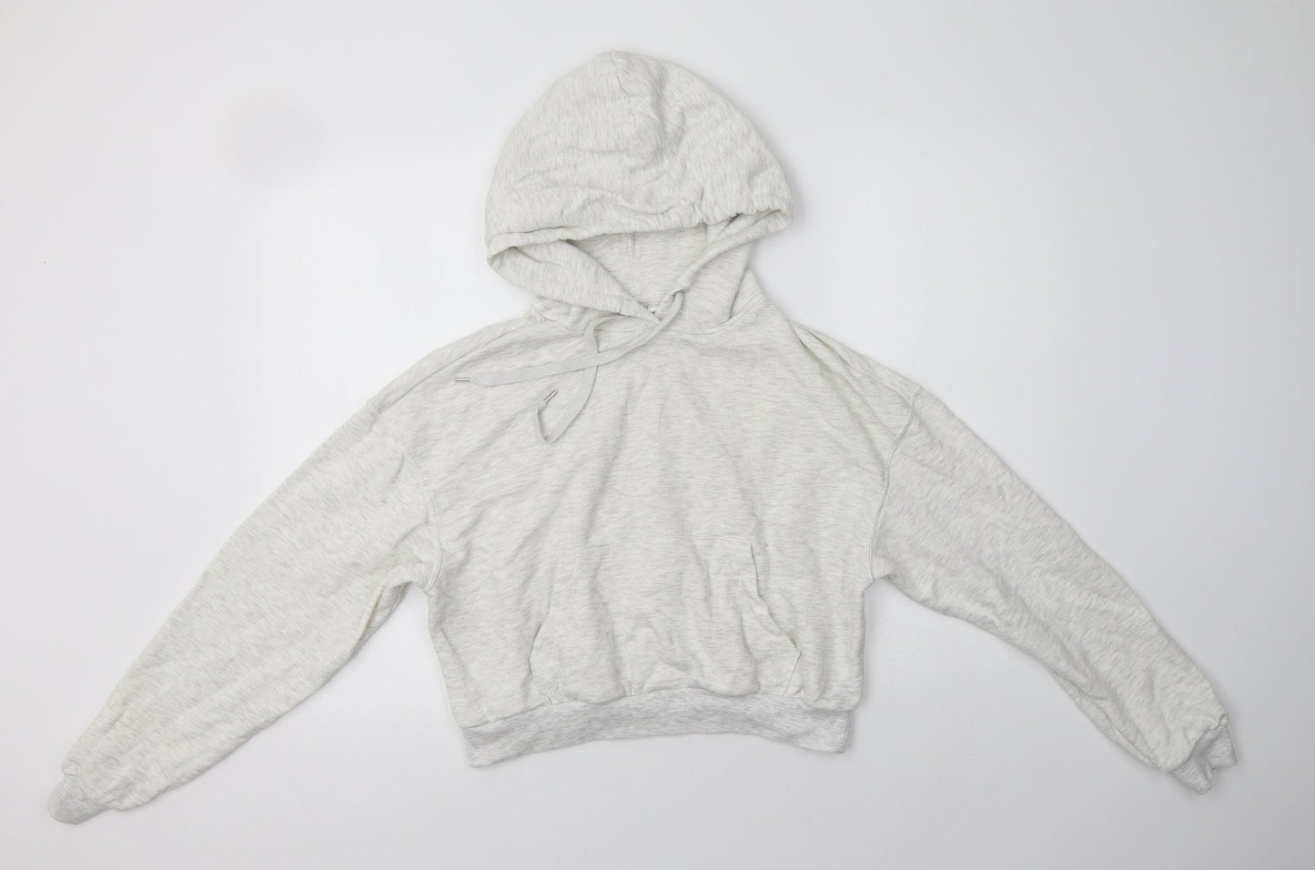 H&M Womens Beige  Cotton Pullover Hoodie Size XS