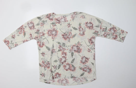 Womens UK Size L Peacocs Ivory Basic Blouse