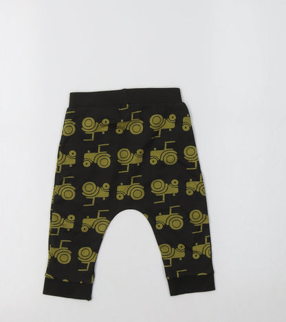 Nutmeg Baby Green Geometric Cotton Jogger Leggings Size 6-9 Months