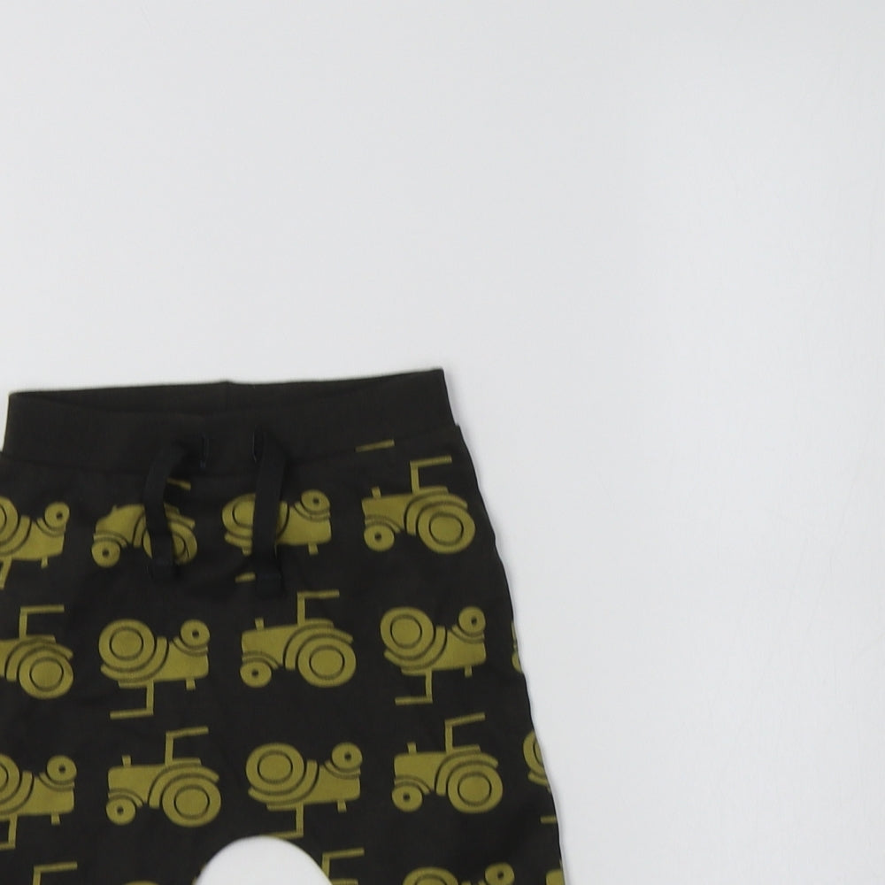 Nutmeg Baby Green Geometric Cotton Jogger Leggings Size 6-9 Months