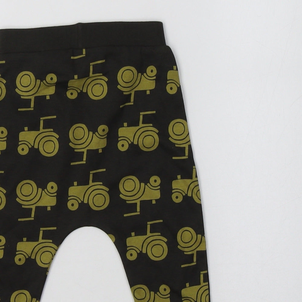 Nutmeg Baby Green Geometric Cotton Jogger Leggings Size 6-9 Months