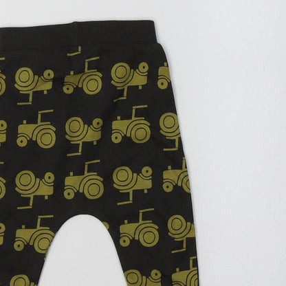 Nutmeg Baby Green Geometric Cotton Jogger Leggings Size 6-9 Months