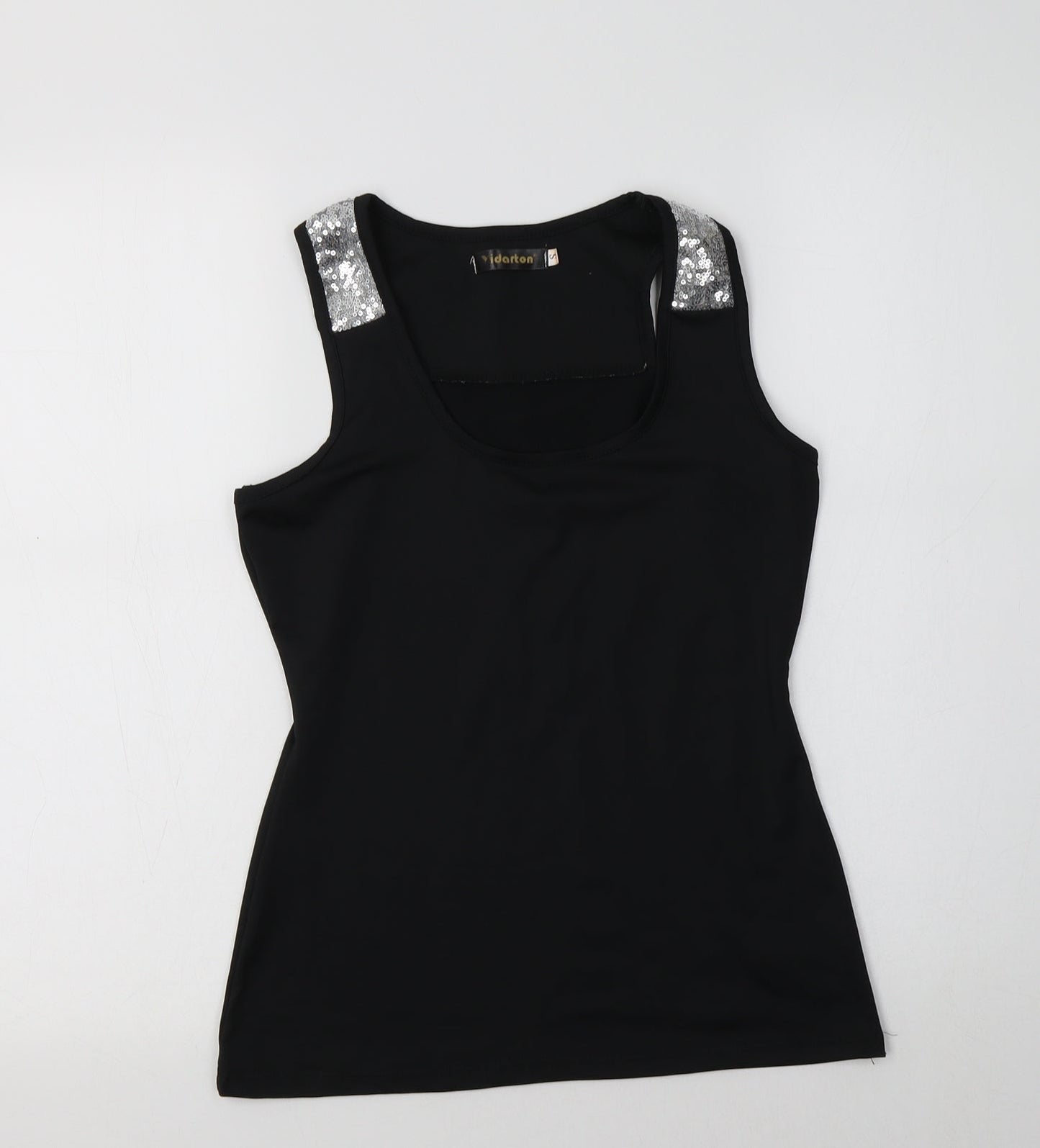 Womens UK Size S Yidarton Black Basic Tank