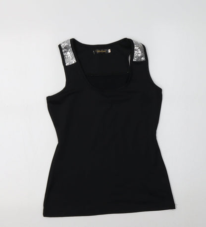 Womens UK Size S Yidarton Black Basic Tank
