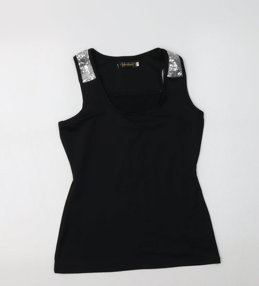 Womens UK Size S Yidarton Black Basic Tank