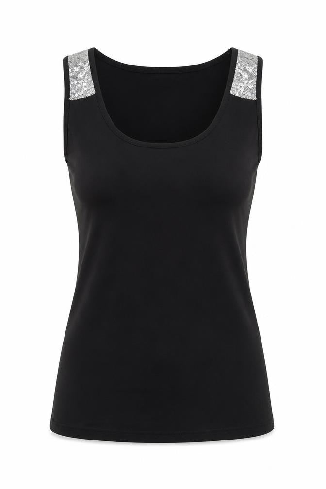 Womens UK Size S Yidarton Black Basic Tank