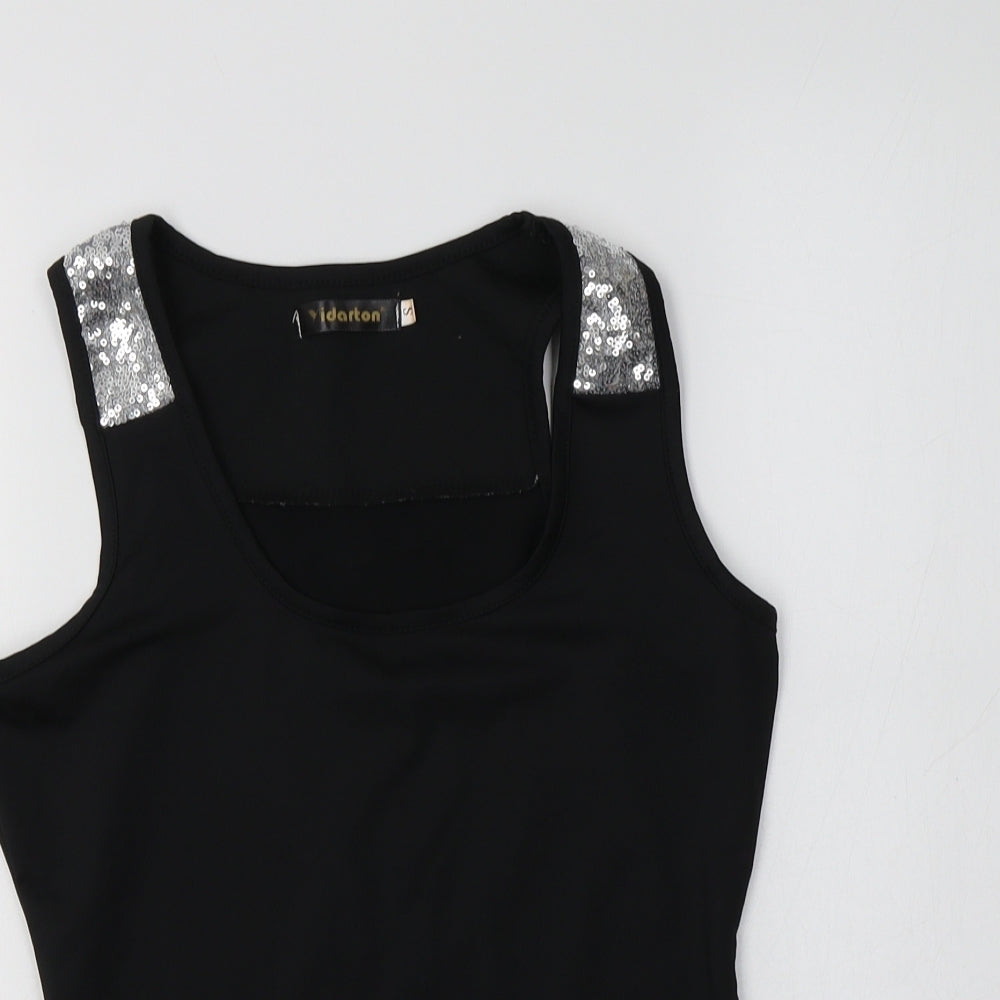 Womens UK Size S Yidarton Black Basic Tank