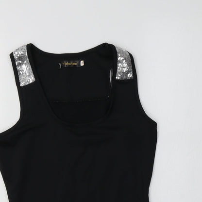 Womens UK Size S Yidarton Black Basic Tank