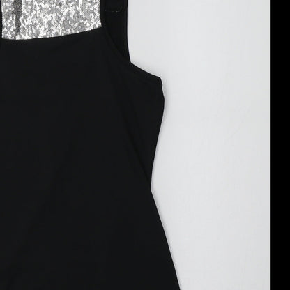 Womens UK Size S Yidarton Black Basic Tank