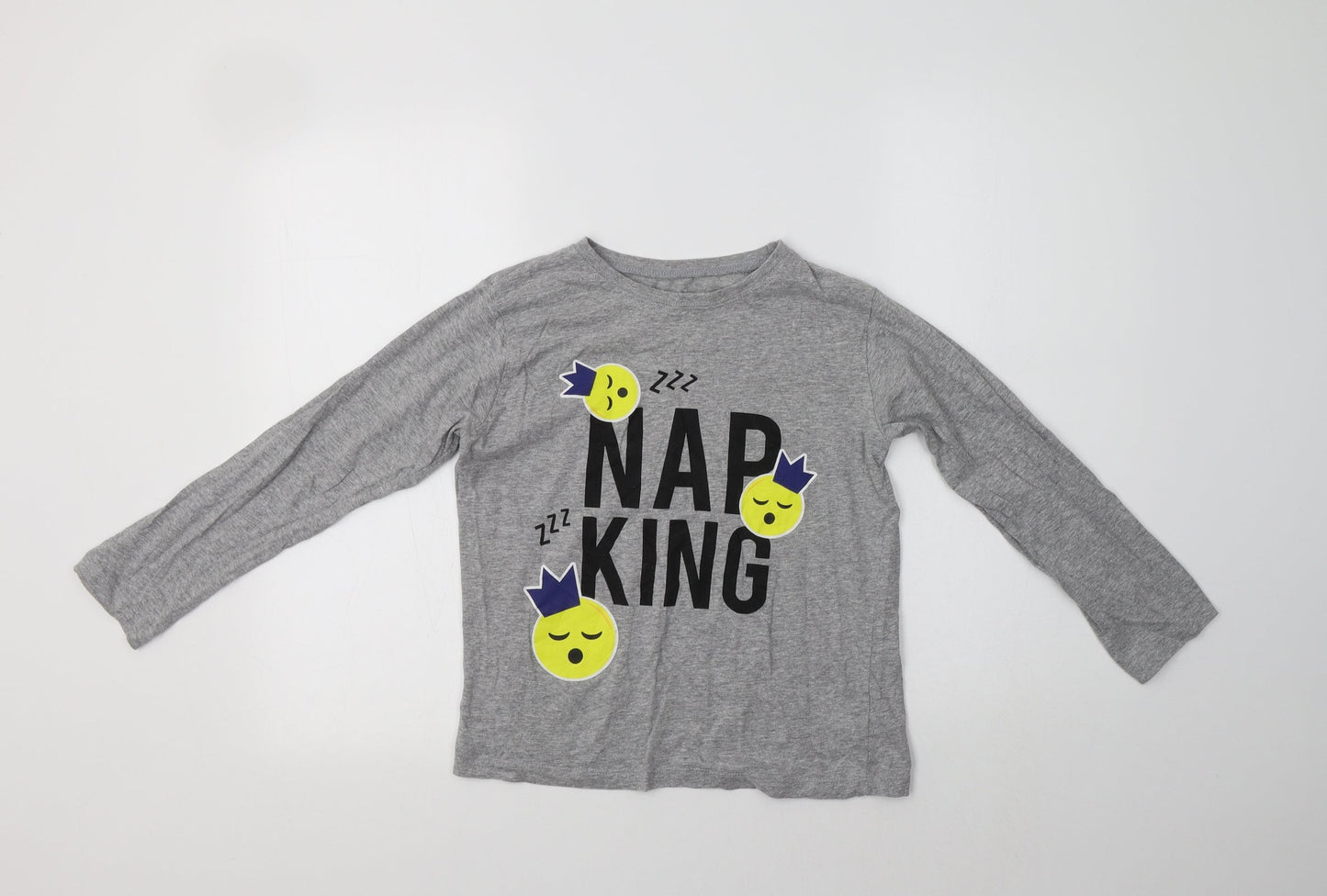 Preworn Boys Grey  Cotton  Pyjama Set Size 10-11 Years