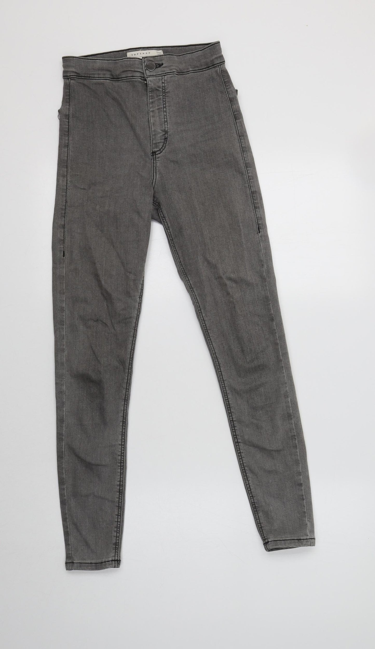 Topshop Womens Grey  Cotton Jegging Jeans Size 6 L30 in Regular