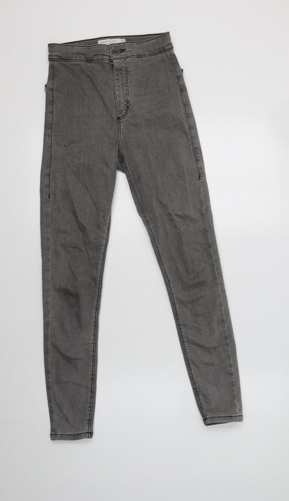 Topshop Womens Grey  Cotton Jegging Jeans Size 6 L30 in Regular