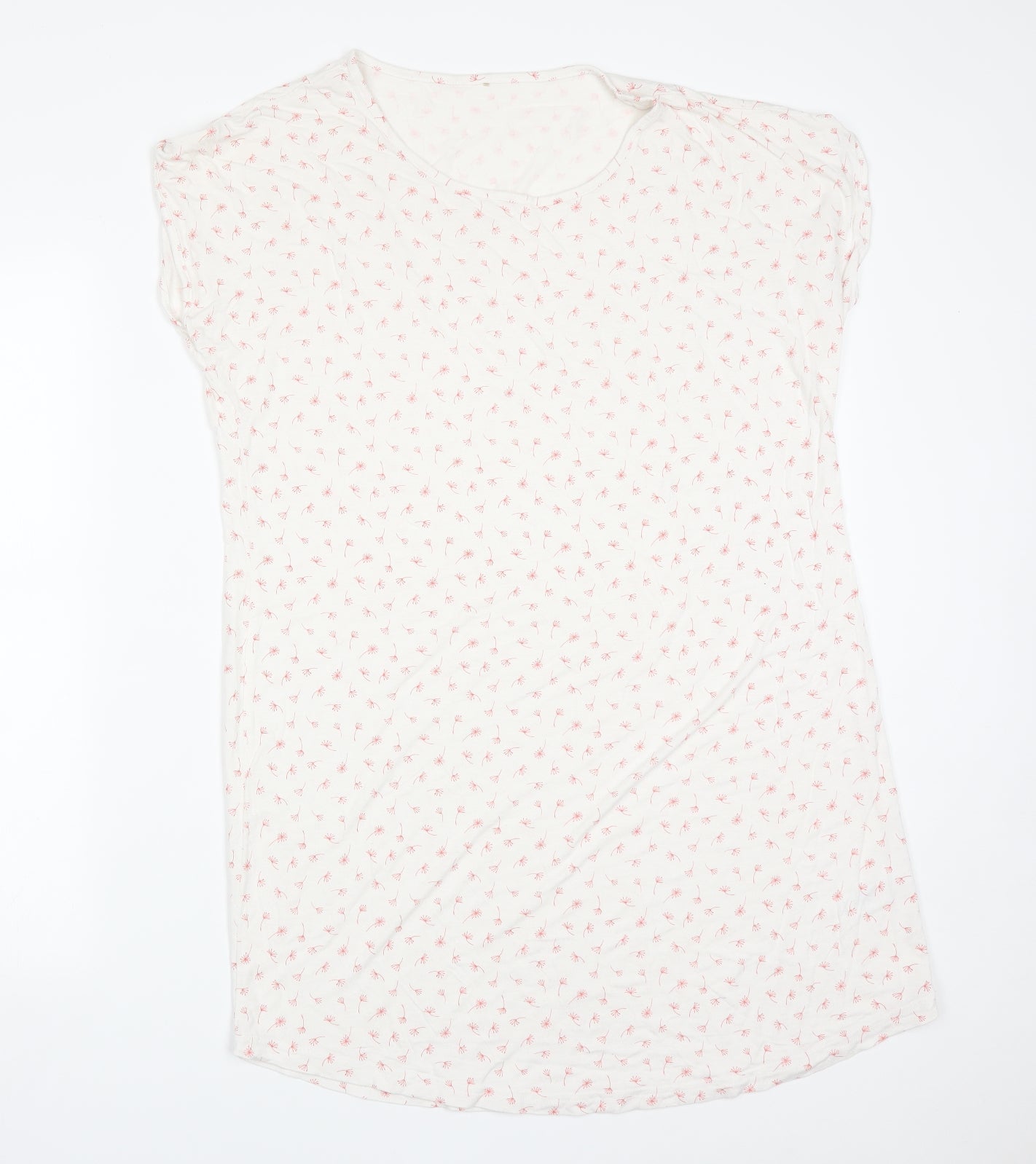 George Womens White Floral Viscose  Dress Size 14