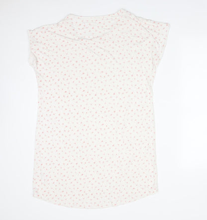 George Womens White Floral Viscose  Dress Size 14