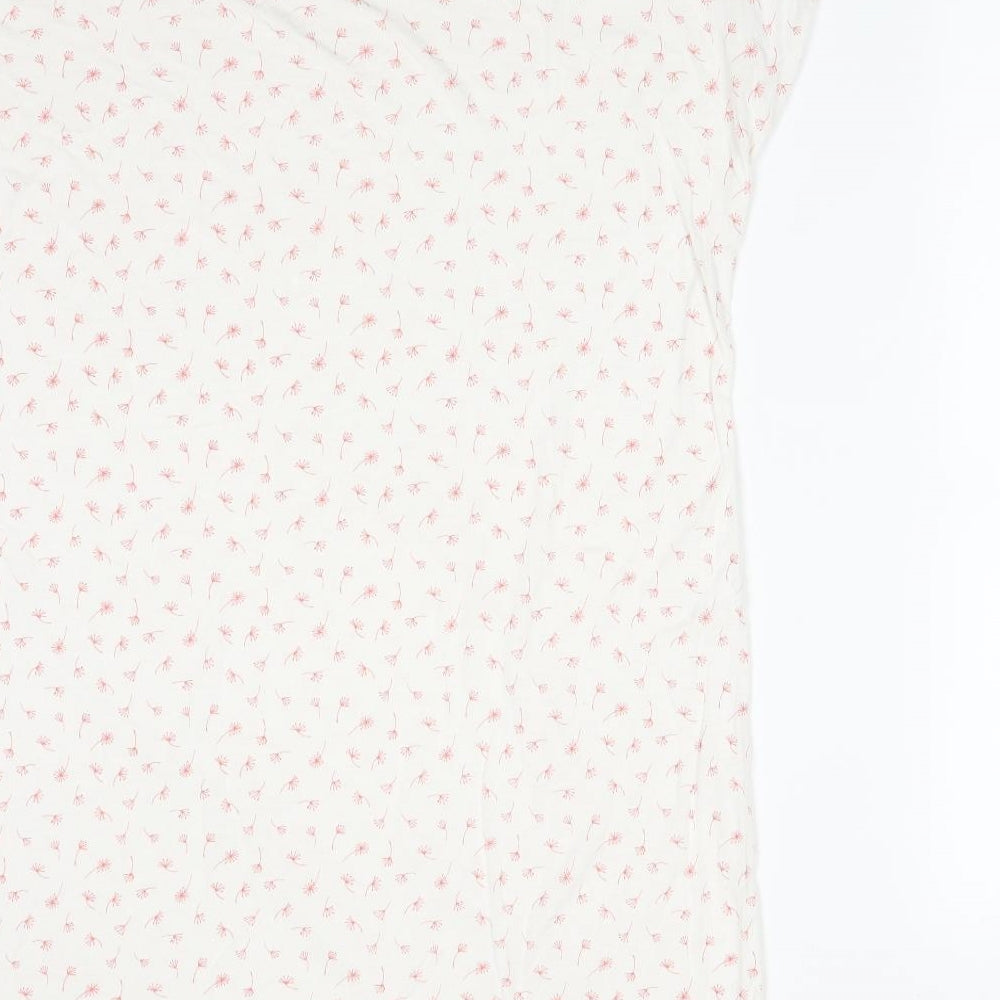 George Womens White Floral Viscose  Dress Size 14