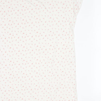 George Womens White Floral Viscose  Dress Size 14