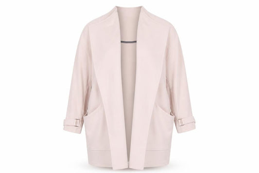 Front view of River Island women’s pink polyester jacket blazer, size UK 10
