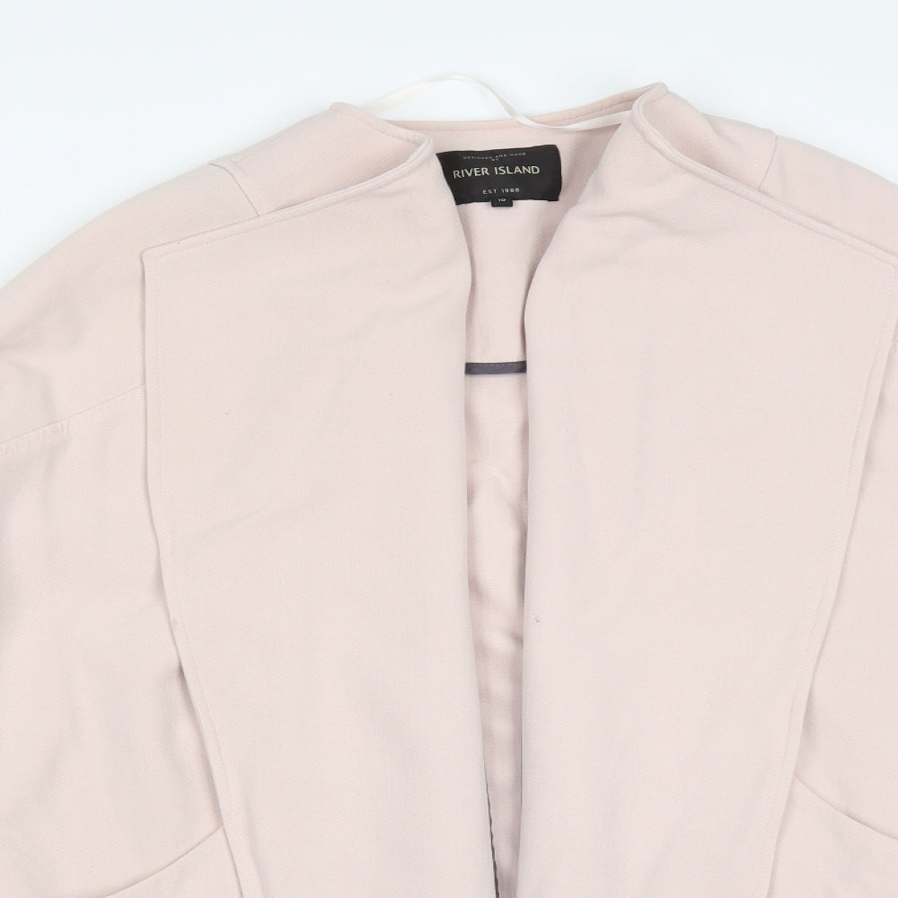 River Island Womens Pink  Polyester Jacket Blazer Size 10