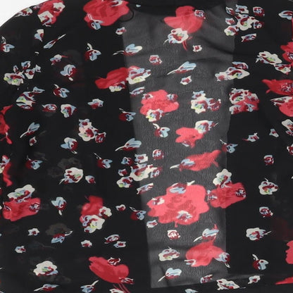 E-VIE ANGEL Girls Black  Floral Polyester Cardigan Jumper Size 2 Years