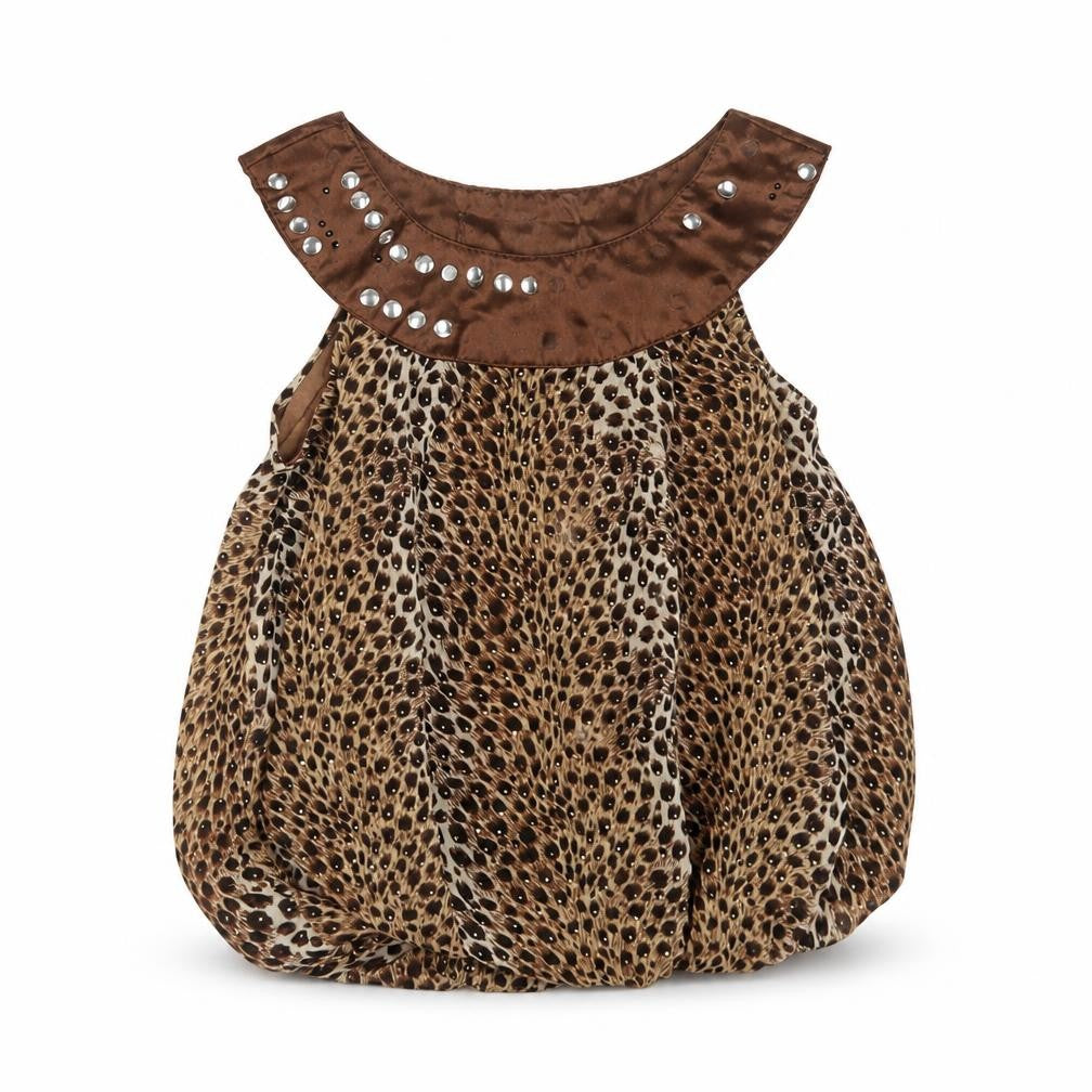 Front view of HAN A girls’ multicoloured animal print polyester basic t-shirt, size 2, years round neck