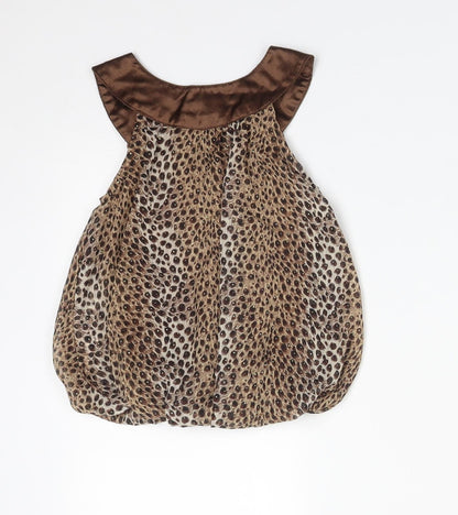 HAN A Girls Multicoloured Animal Print Polyester Basic T-Shirt Size 2 Years Round Neck