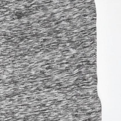 M&S Womens Grey  Viscose Basic T-Shirt Size 12 Round Neck