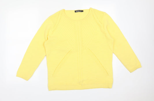 Womens UK Size L Envy Yellow Basic T-Shirt