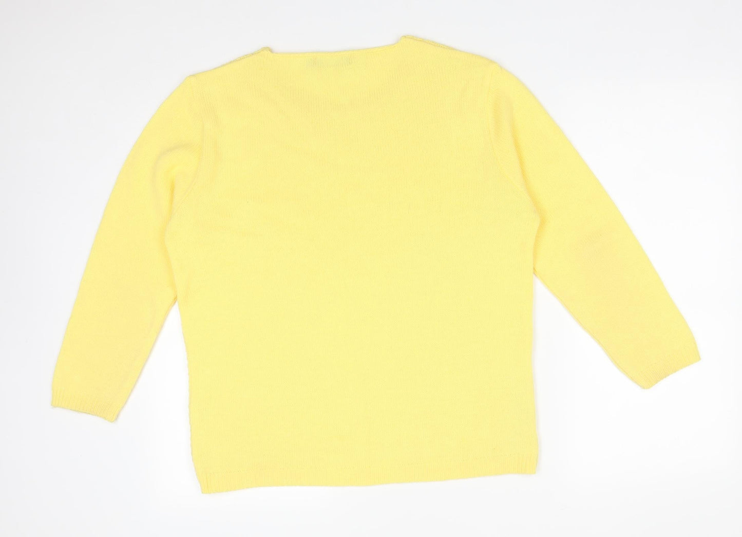 Womens UK Size L Envy Yellow Basic T-Shirt