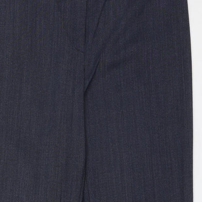 Womens UK Size 18 M&S Regular Fit Dress Pants Blue Trousers