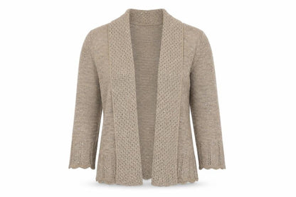 Womens UK Size L Envy Beige Cardigan Jumper