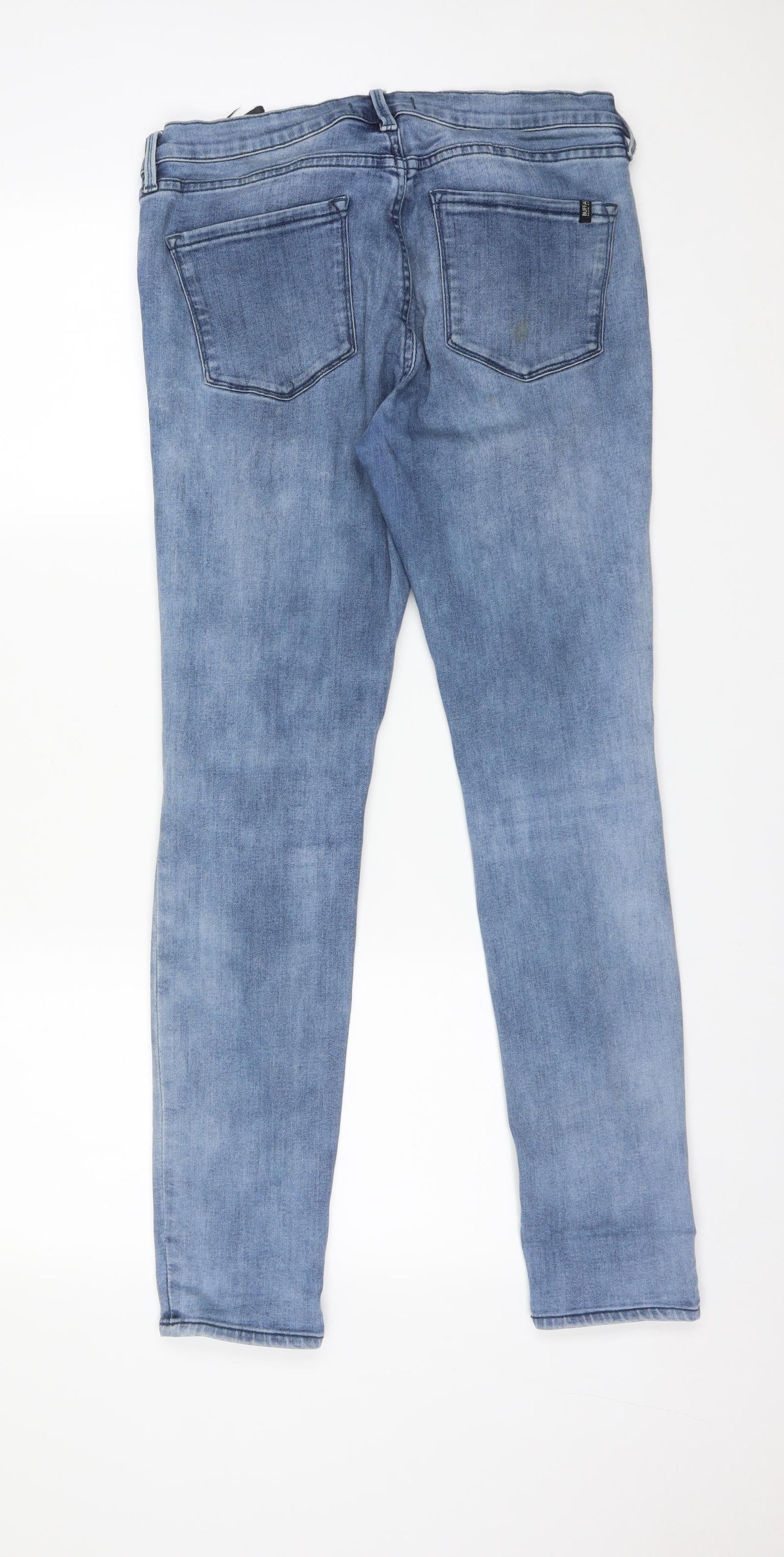 DAVID BITTON Womens Blue  Cotton Skinny Jeans Size 32 L29 in Regular