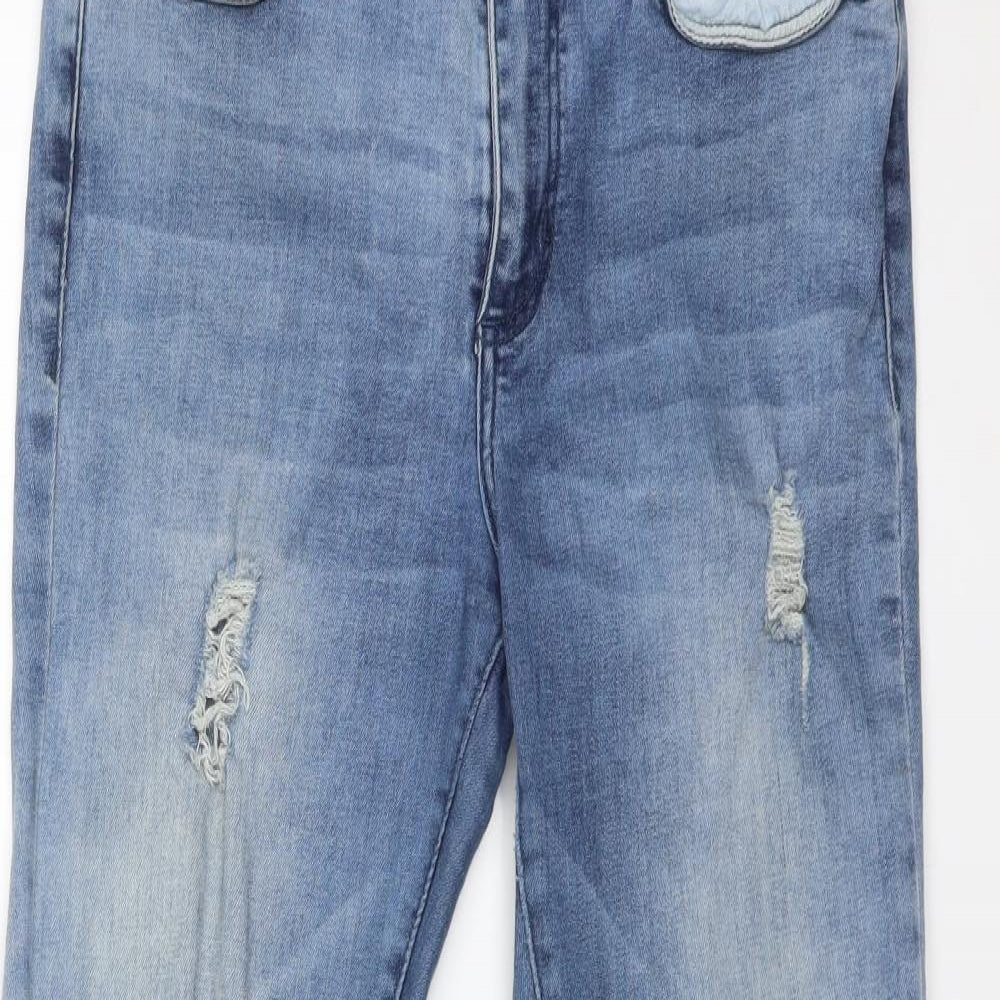 DAVID BITTON Womens Blue  Cotton Skinny Jeans Size 32 L29 in Regular